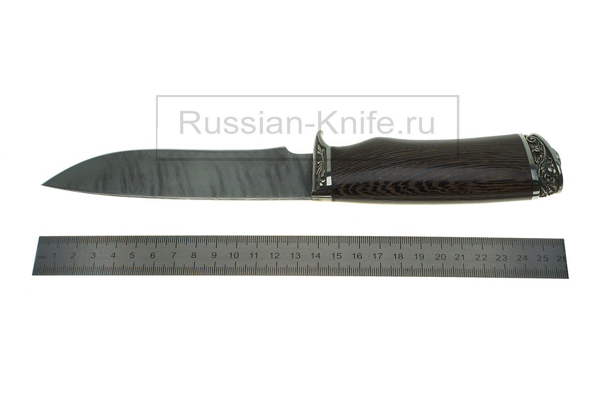 Нож Скат (дамасская сталь), венге