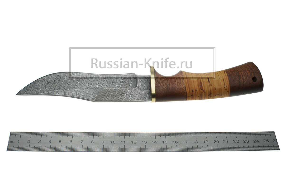 - Нож Фараон (дамасская сталь), береста