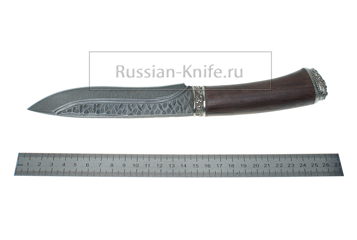 - Нож Волк-3 (дамасская сталь - ручная ковка)