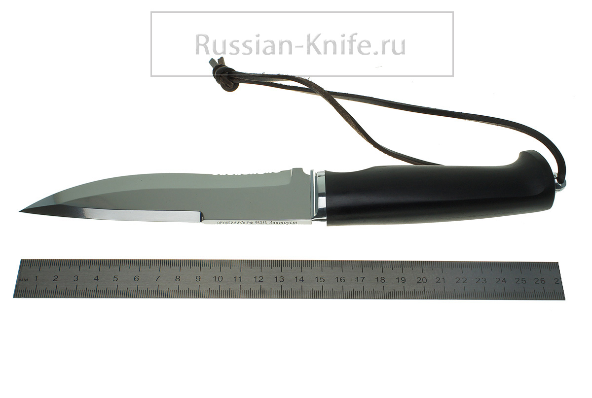 - Нож Свирепый (Касатка) престиж (сталь 95х18), позолота, дерево