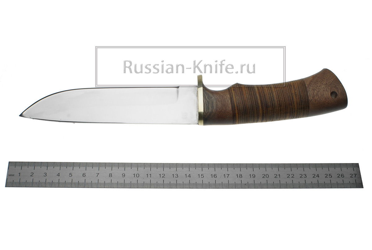- Нож Клык-3 (сталь 95Х18), кожа+дерево