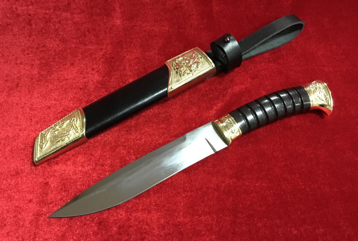 - Нож Нарвал (Витязь), сталь 95х18, латунь
