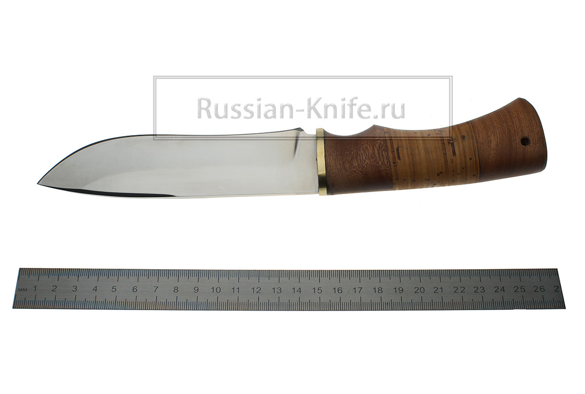 - Нож Волк-1 (сталь Х12МФ), береста