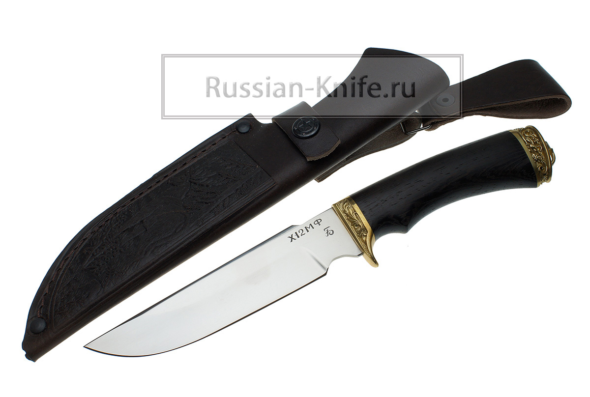 - Нож Охотник (сталь Х12МФ), венге