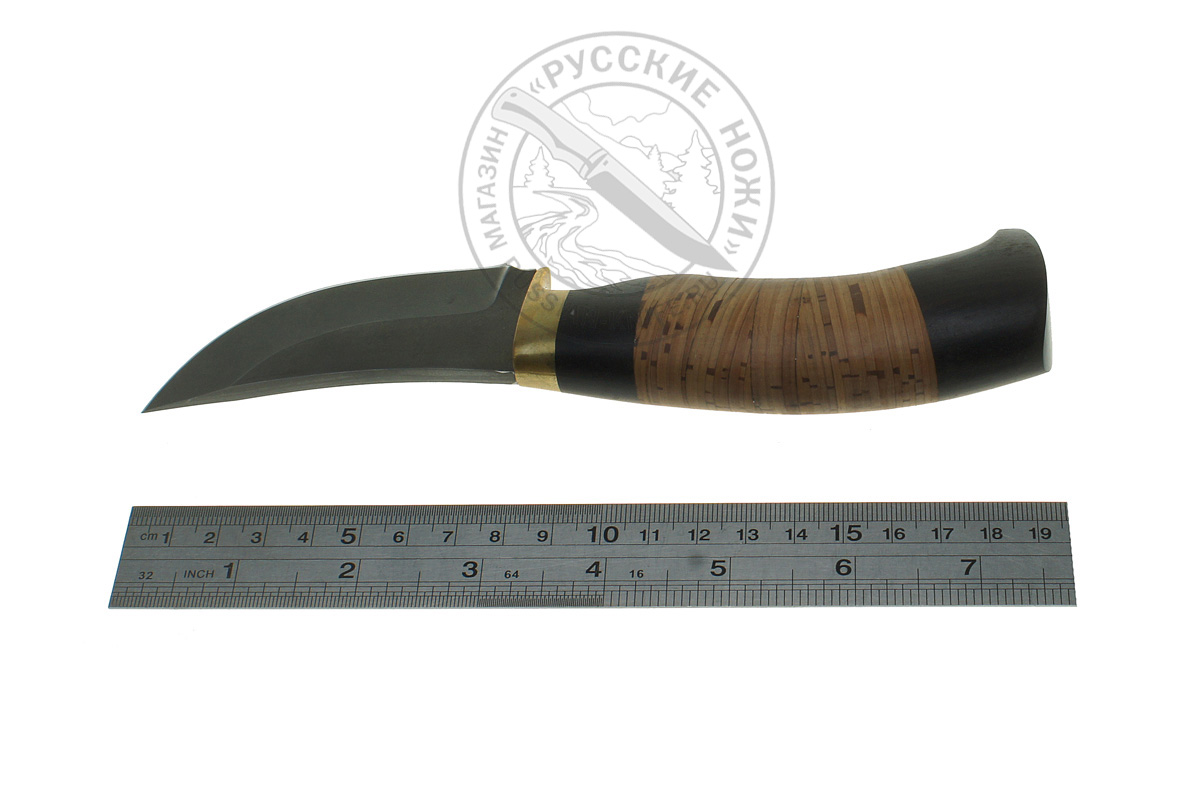 - Нож Джамбо-1 (сталь Х12МФ), береста