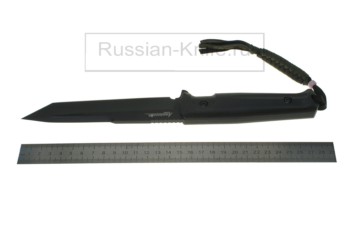 - Нож Агрессор (Aggressor) D2 Black Titanium