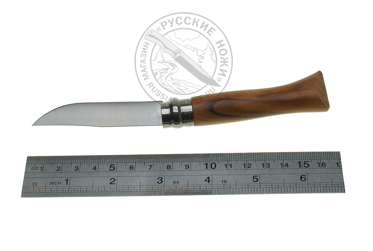 - Нож складной Opinel №6, #002023, нержавеющая сталь, рукоять из оливкового дерева в картонной коробке