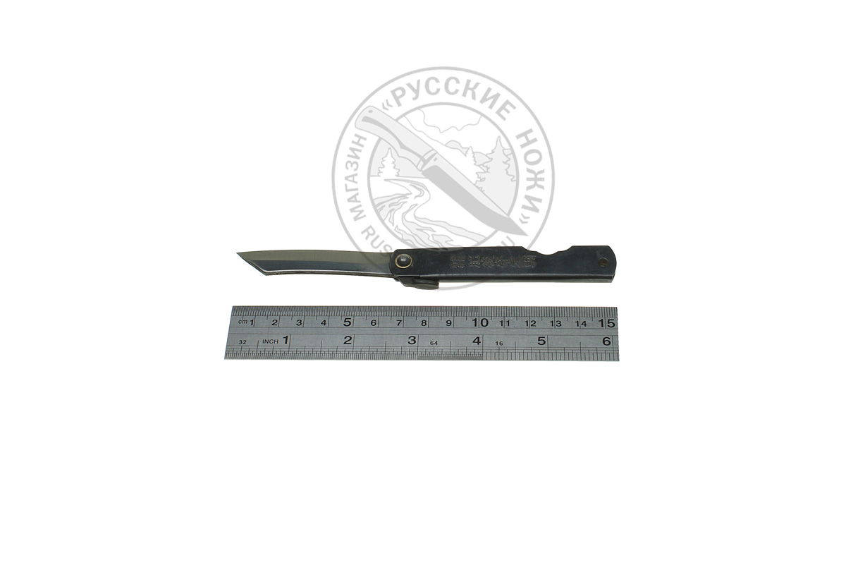 - Нож складной HKC-70 black, Higonokami, 70 мм, (сталь "Aogam" голубая бумага, однослойная)