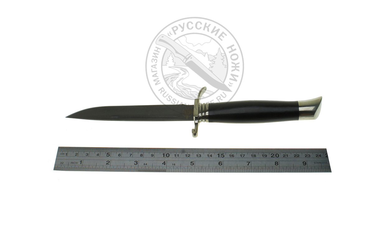 - Нож "Н-28" (Финка НКВД), ( булатная сталь), рукоять - граб