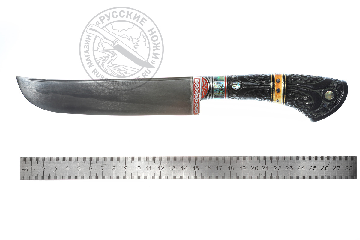 - Нож "Пчак" #ДВ2620-ЭК (сталь У8), рукоять - граб, рог