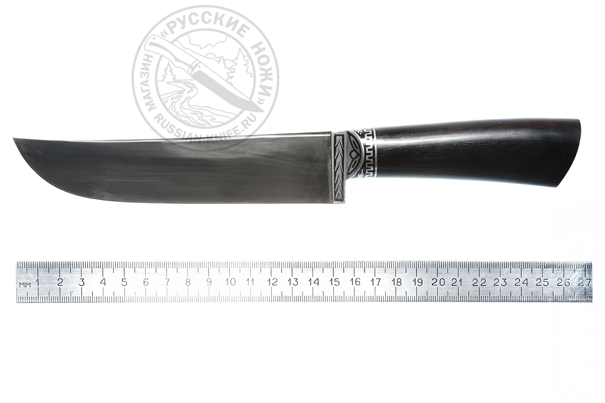 - Нож "Пчак" #ДВ3429-ГЧ (сталь У8), рукоять - граб, гарда - олово